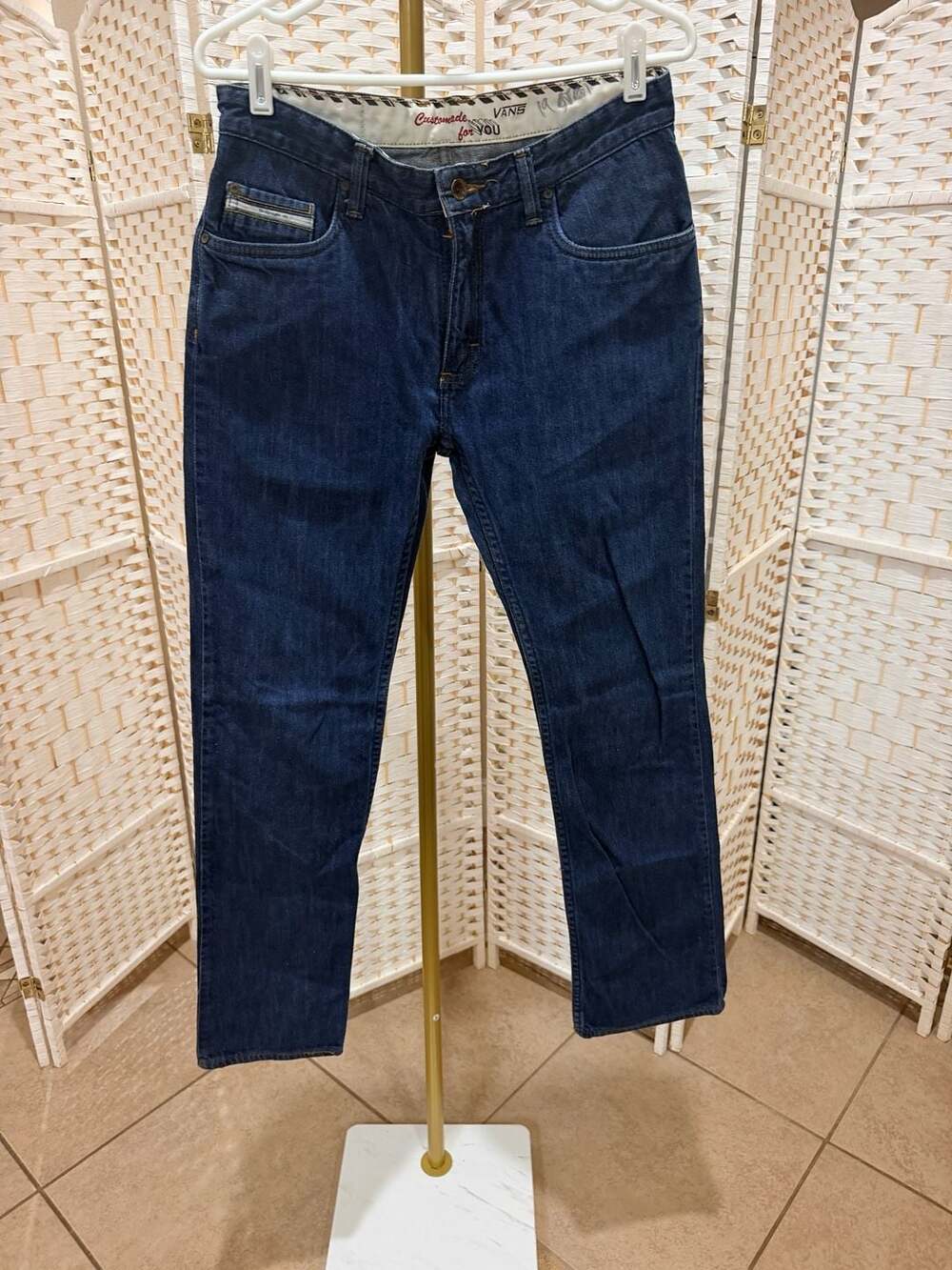 Vans Customade for You Lot 766 Dark Wash Straight Leg Jeans Size 30x32
